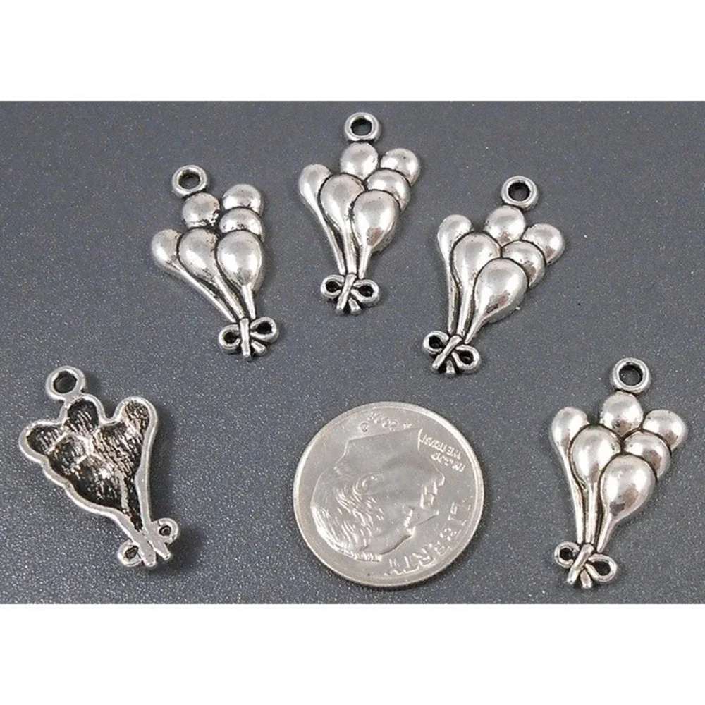 8pcs Balloons‎ Charms, birthday party celebration, jewelry making supplies